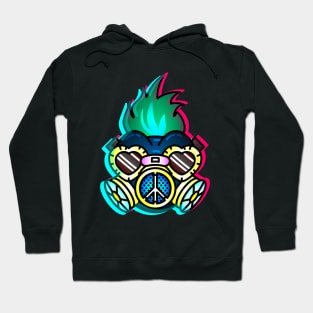 Punky Gas Mask - Red and Blue Ed. Hoodie